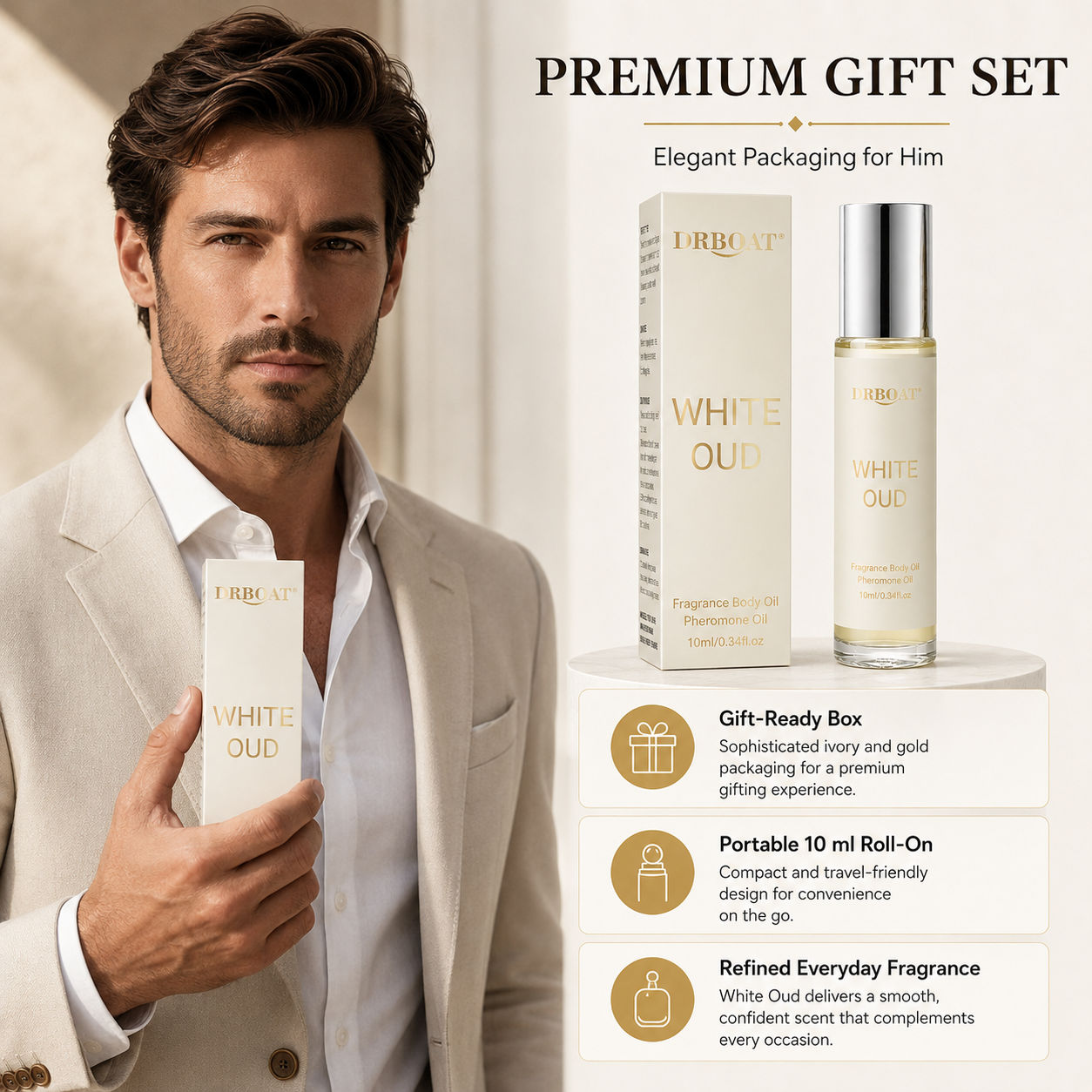 Fragrance Long Lasting Perfume - Мужской роликовый парфюм, свежий цитрусовый аромат