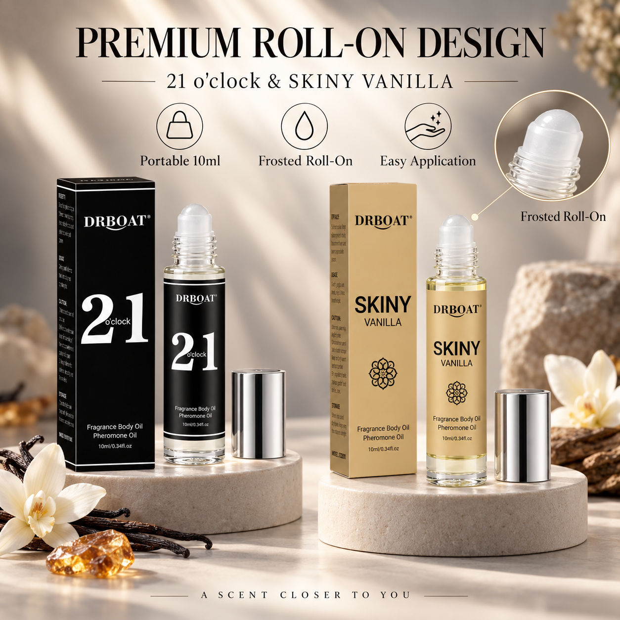 Fragrance Long Lasting Perfume - Мужской роликовый парфюм, ароматы: карамель, янтарь,